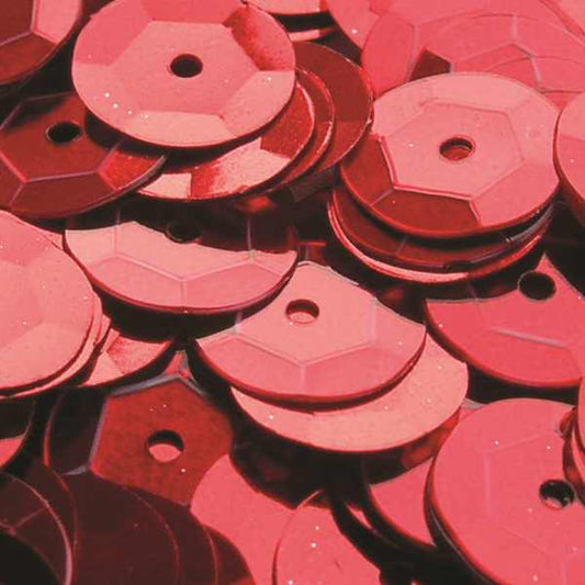 Pre-packed 6mm Cupped Sequins - Red