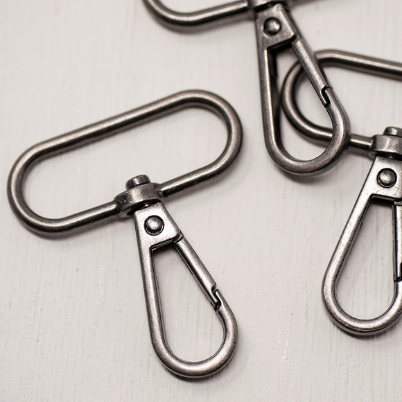 38mm Snap Hooks -Antique Silver