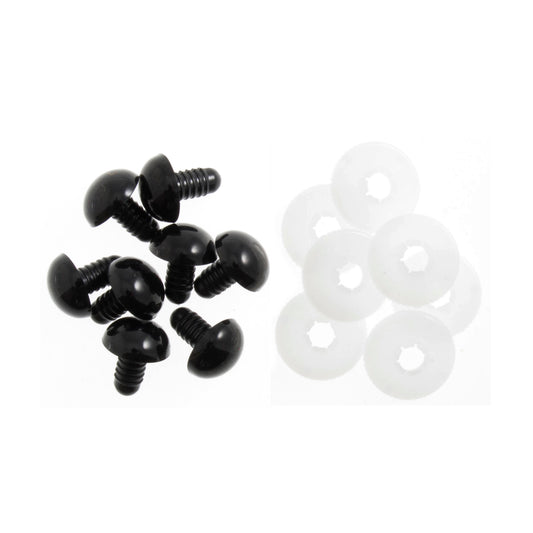 Toy Eye - Solid Black 6mm