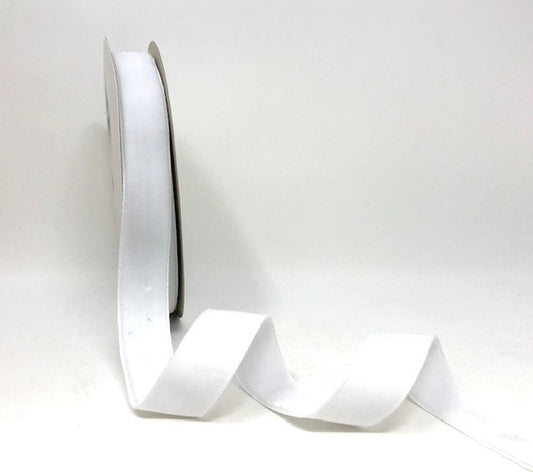 Velvet Ribbon - 20mm White