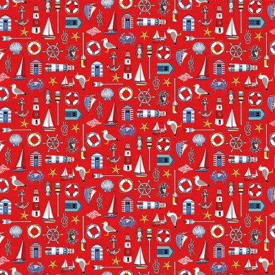 Makower - Nautical Icons - Red