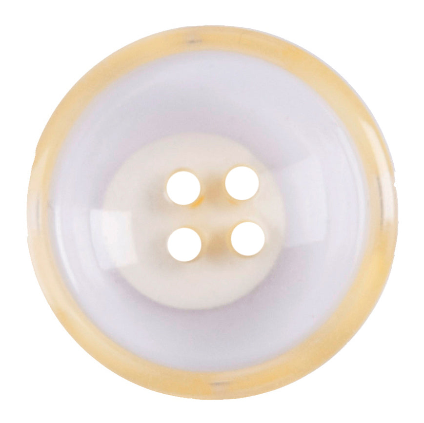 Buttons Clear Yellow Painted 4 Hole 24mm