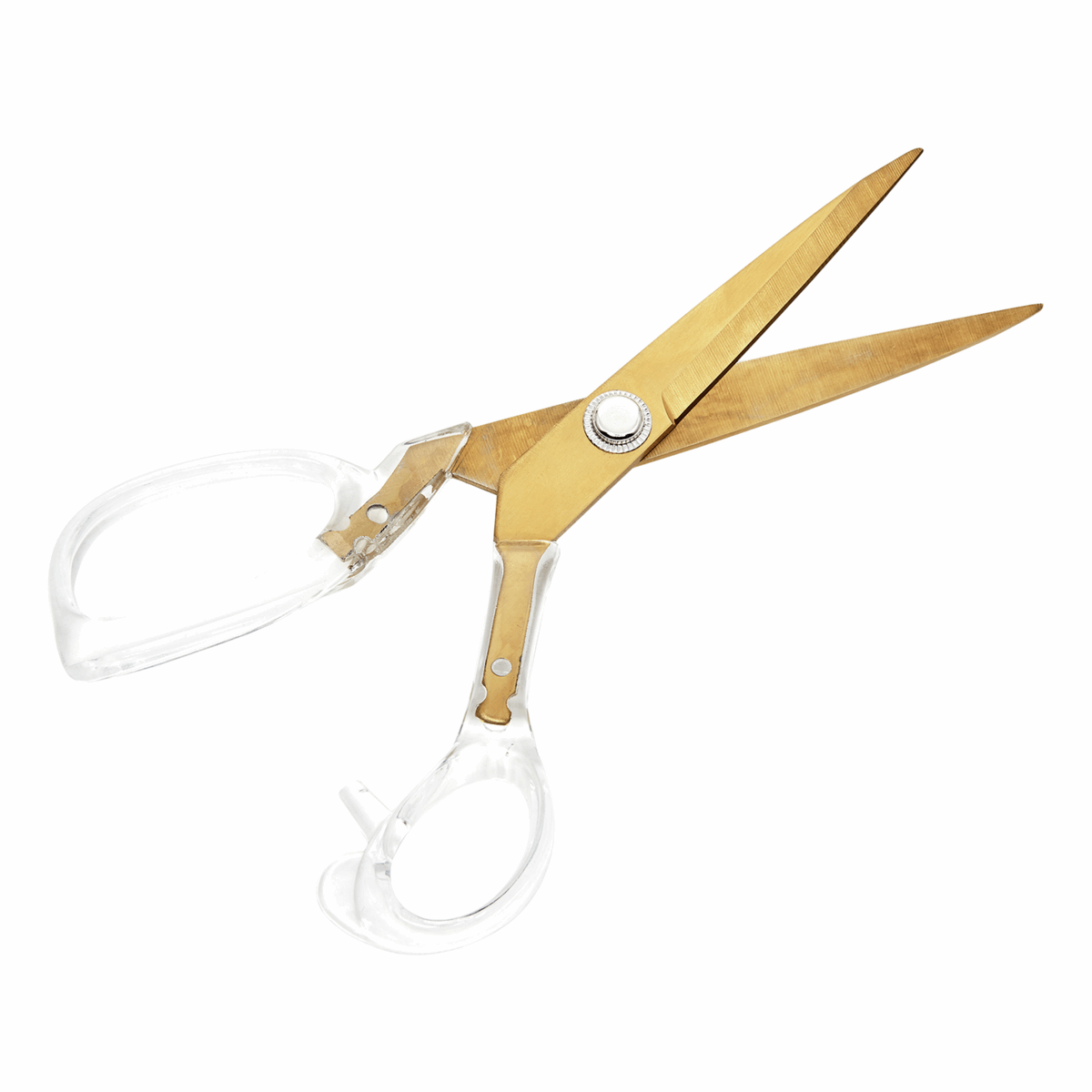 Hemline Gold - Scissors: Dressmaking Scissors: Acrylic Handle: 20cm/8in: Brushed Gold