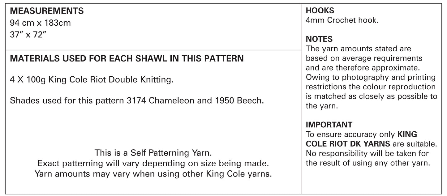 King Cole Crochet Pattern - 5335