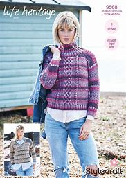 Stylecraft Life Heritage Aran Knitting Pattern 9568