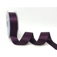 Safisa Double Faced Satin Ribbon -25mm Aubergine