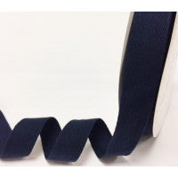 Cotton Herringbone Webbing - 25mm - Navy