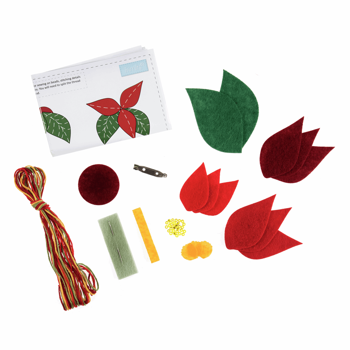 Felt Decoration Kit - Poinsettia