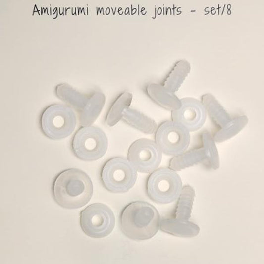 Teddy Bear/Amigurumi Moveable Joints 15mm Set of 8