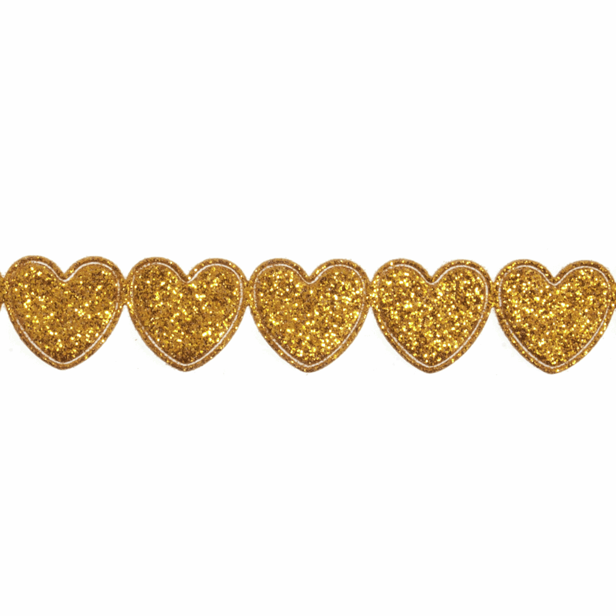 Glitter Heart Trim