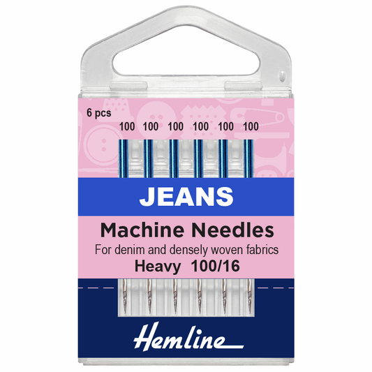 Hemline Jeans Machine Needles 100/16