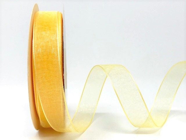 Bertie’s Bows Golden 16mm Sheer Organza Ribbon