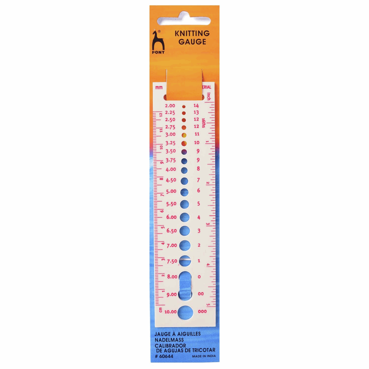 Pony Knitting Gauge Standard