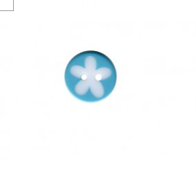 Flower Button - Turquoise