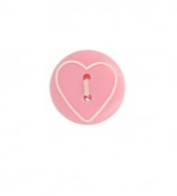 Heart Laser Button - Pale Rose