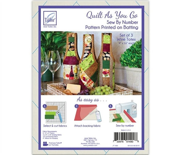 Quilt As You Go Wine Totes Pattern By June Tailor – Keepsake Quilting