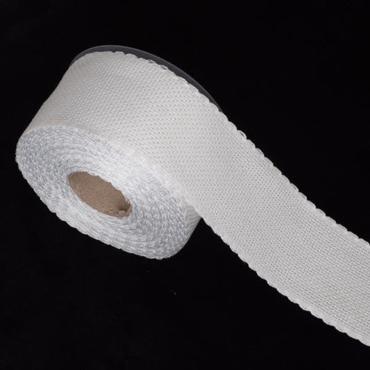 White Aida Fabric Band - 50MM