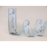 Bertie's Bows It's A Boy Ribbon - Blue 25mm