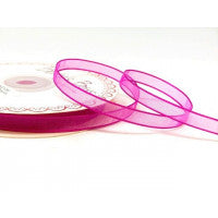 Bertie's Bows Sheer Organza Ribbon - 6mm Cerise