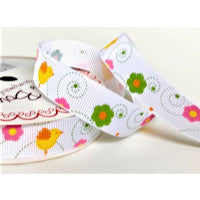 Grosgrain Ribbon - 16mm Spring Chicks