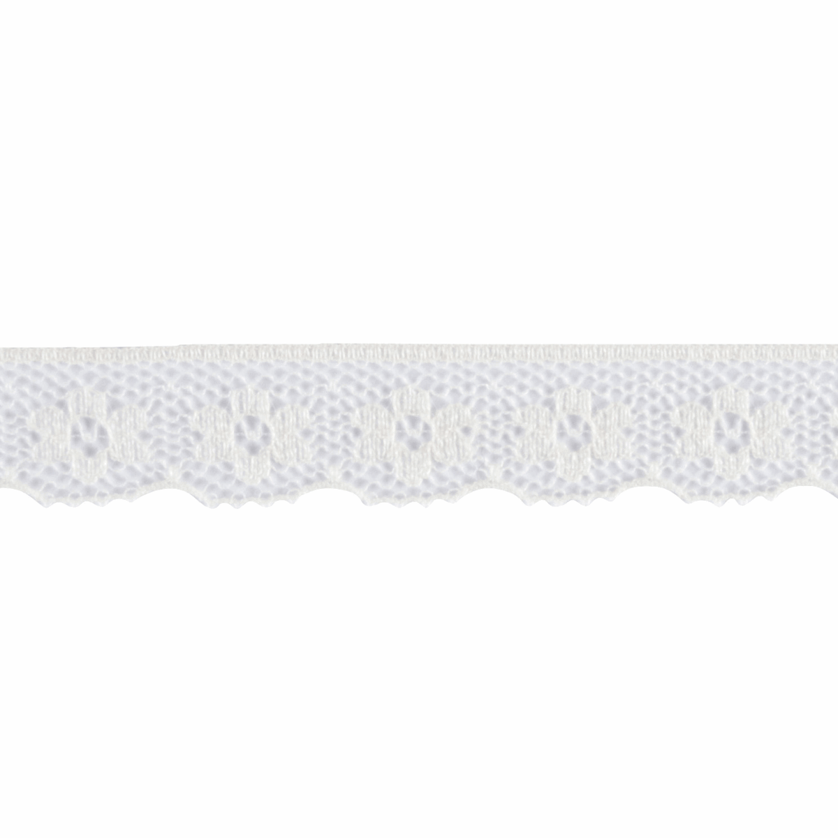 Nylon Lace- Daisy Scalloped- 15mm Cream