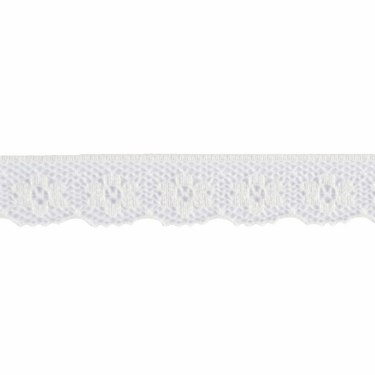 Nylon Lace- Daisy Scalloped- 15mm Cream