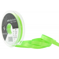 Bertie's Bows Double Satin Ribbon - 10mm Fluorescent Green