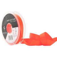 Bertie's Bows Double Satin Ribbon - 15mm Fluorescent Orange