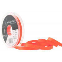 Bertie's Bows Double Satin Ribbon - 10mm Fluorescent Orange