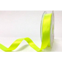 Bertie's Bows Double Satin Ribbon - 15mm Fluorescent Yellow