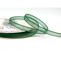 Bertie's Bows Sheer Organza Ribbon - 6mm Forest Green