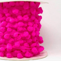 Bertie's Bows Pom Pom Trim - 10mm Diameter -Shocking Pink