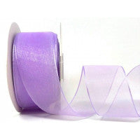 Bertie's Bows Sheer Organza Ribbon - 38mm Lilac