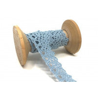 Cotton Scalloped Lace - 20mm Sky Haze