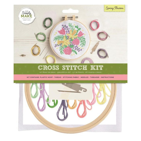 Docrafts Simply Make Spring Flowers Cross Stitch Kit