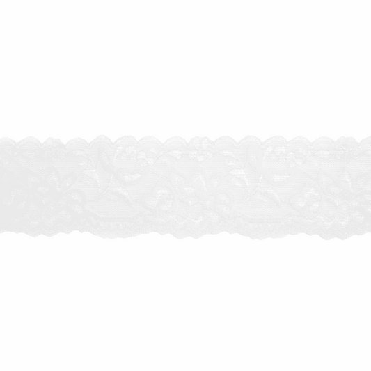 Stretch Lace - 60mm White