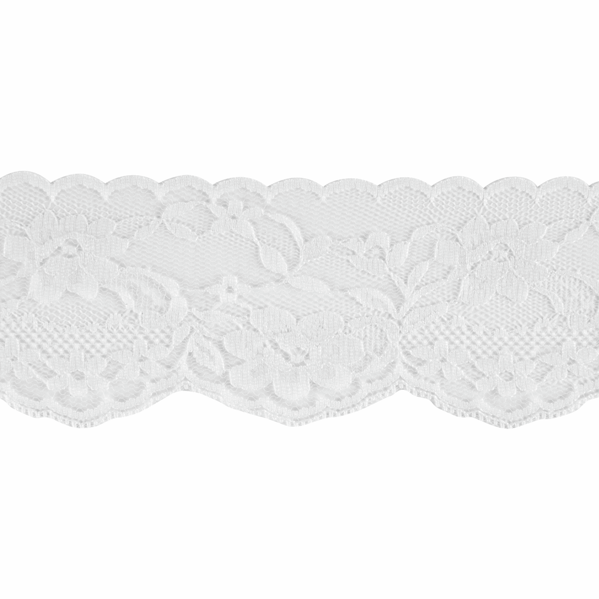 Nylon Lace- Vine - 73mm White