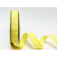 Gingham Ribbon 15mm - Yellow